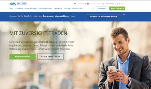 Webseite von avatrade.de