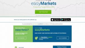 Easy Markets Webseite