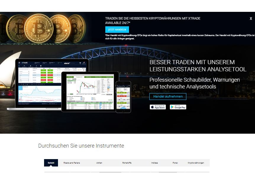 XTrade Webseite